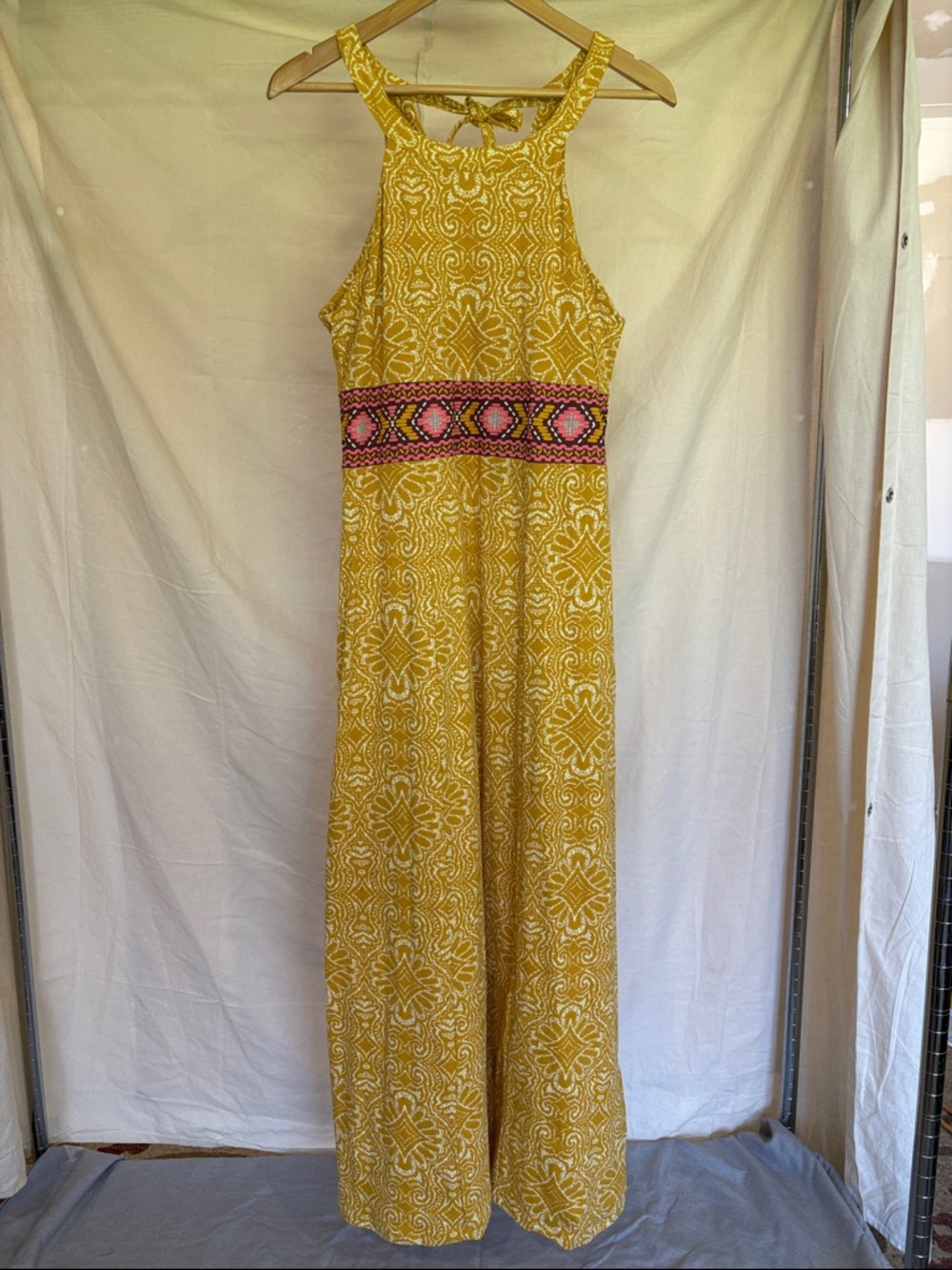 Yellow Halter Maxi Dress